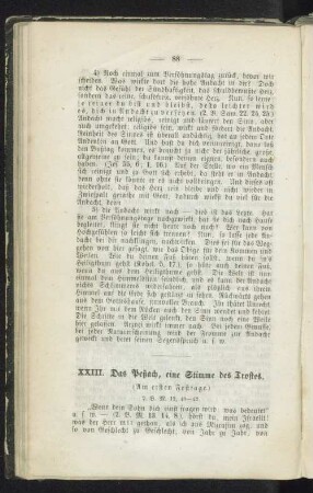 XXIII. Das Peßach, eine Stimme des Trostes.
