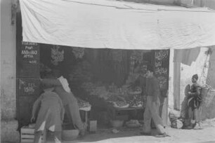 Obststand : Obsthändler in Jerusalem.