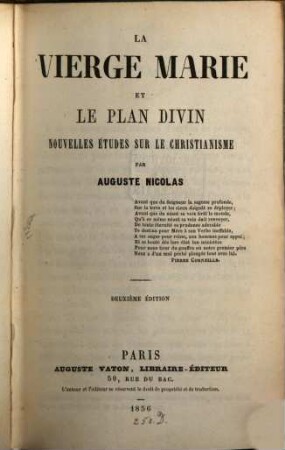 La Vierge Marie et le plan divin : Nouvelles études sur le Christianisme
