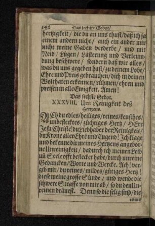 Das sechste Gebot.