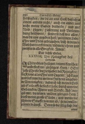 Das sechste Gebot.