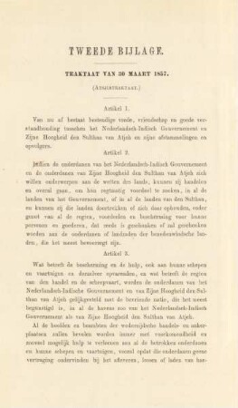 Tweede bijlage. Traktaat van 30 Maart 1857