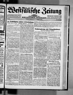 Westfälische Zeitung : Bielefelder Tageblatt