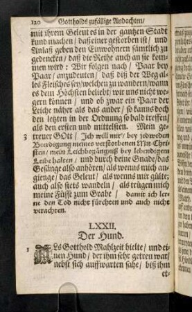 120-133, LXXII. Der Hund - LXXVIII. Der Brenn-Spiegel