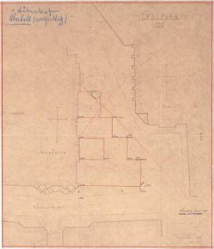 Fischer, Theodor; Würzburg, Münsterplatz; Sparkasse - Lageplan