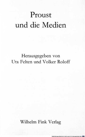 Proust und die Medien