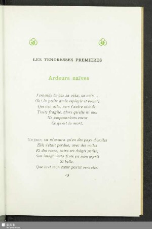 Les Tendresses Premières
