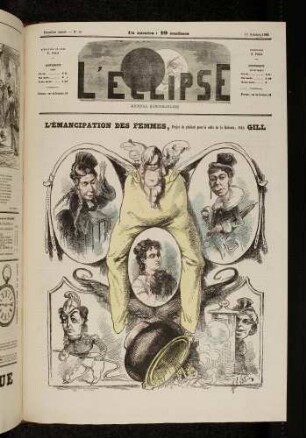 L'émancipation des femmes, Projet de plafond pour la salle de la Redoute, par Gill