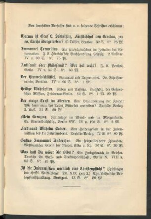 Von demselben Verfasser sind u.a. folgende Schriften erschienen: