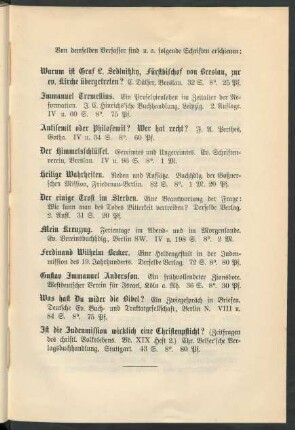Von demselben Verfasser sind u.a. folgende Schriften erschienen: