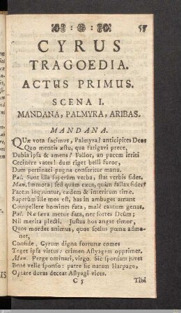 Cyrus Tragoedia.