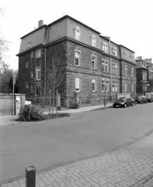hist. Pfarrhaus der Gemeinde der Marienkirche, Nr. 6; Hanau, Eberhardstraße 6, Eberhardstraße 8