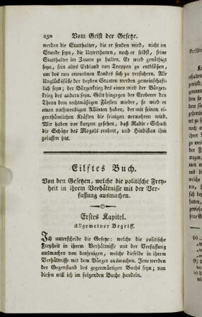 Erstes Kapitel. Allgemeiner Begriff. - Zehntes Kapitel. Was die andern Politiker für Begriffe davon hatten.