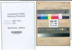 Entnazifizierung Johann Buchmann , geb. 13.02.1891 (Landwirt)