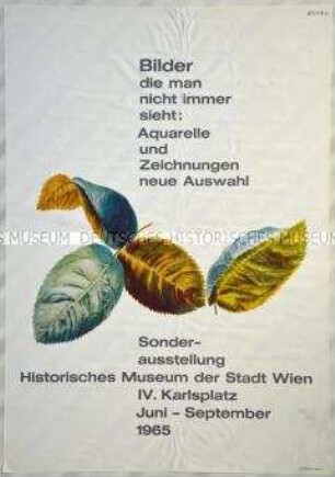 Plakat zu einer Ausstellung im Historischen Museum der Stadt Wien (heute Wien Museum)