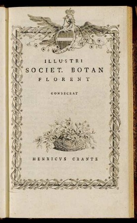 Illustri Societ. Botan Florent Consecrat