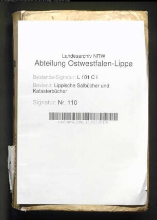 Salbuch der Vogtei Lage von 1781