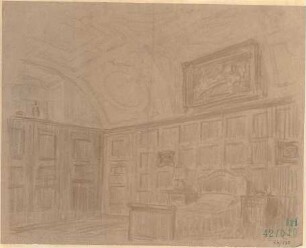Fischer, Theodor; Nürnberg; Haus Adelsberger - Schlafzimmer (Perspektive)
