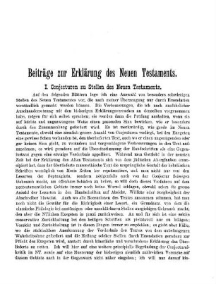 Beiträge zur Erklärung des Neuen Testaments