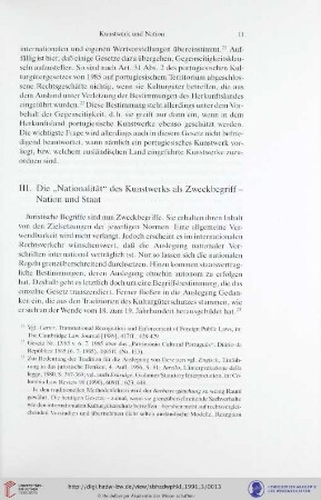 III. Die "Nationalität" des Kunstwerks als Zweckbegriff - Nation und Staat