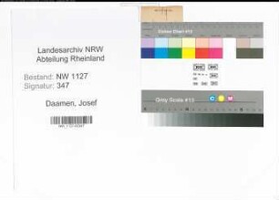 Entnazifizierung Josef Daamen , geb. 22.05.1897 (Vertreter)