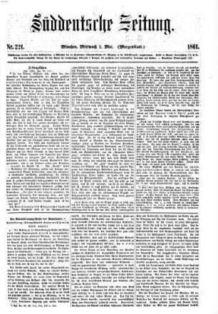 Süddeutsche Zeitung. Morgenblatt. 1861,5/8, 1861,5/8