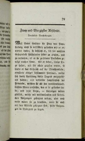 Zwey und Vierzigster Abschnitt. Fruchtlose Vorstellungen