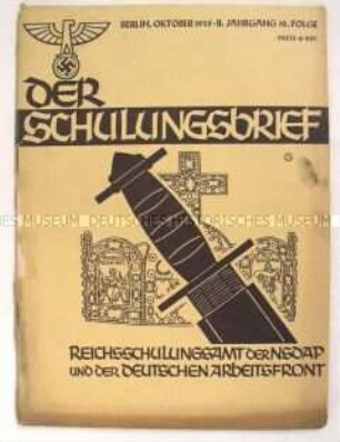 Monatsheft zur Schulung von NSDAP-Funktionären