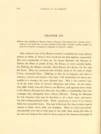 Chapter XIV. Different tribes inhabiting the Burman territory ...