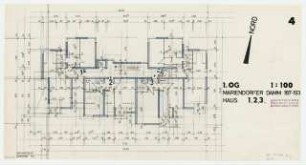 Wohn- und Geschäftshäuser Mariendorfer Damm 187-193, Berlin-Mariendorf: Grundriss 1. Obergeschoss 1:100