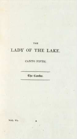 The lady of the lake. Canto Fifth. The combat