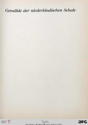 Gemälde der niederländischen Schule (Nr. 52-68)