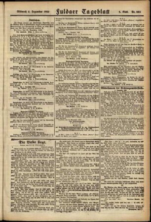Zweite Ausgabe vom Mittwoch, den 08. Dezember 1920.