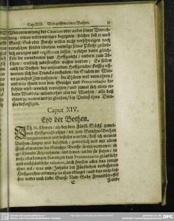 Caput XIV. Eyd der Bothen
