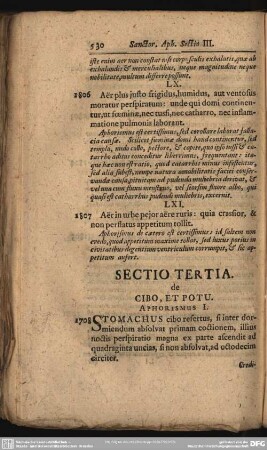 Sectio Tertia. de Cibo, Et Potu