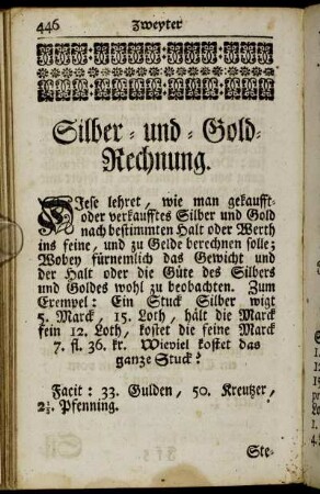 Silber- und- Gold-Rechnung.