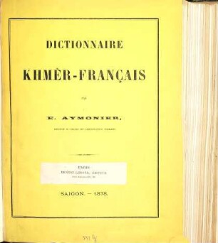 Dictionnaire khmêr-français