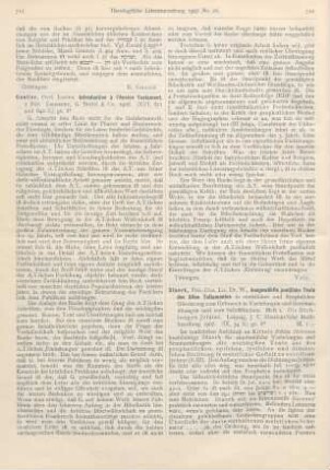 712-713 [Rezension] Staerk, Willy, Ausgewählte poetische Texte des Alten Testamentes in metrischer und strophischer Gliederung zum Gebrauch in Vorlesungen und Seminarübungen und zum Selbststudium. Heft 1. Die Dichtungen Jesaias