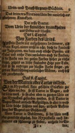 Curios Urin- und Hauß-Artzney-Büchlein : Das ist: Gründl. Unterricht, die Urin oder Wasser d. Krancken zu besehen