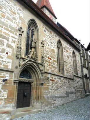 Rieden-Langhaus über Traufseite Süd von Südwesten in Übersicht (ab 1436 auf Vorgänger neu erbaut)