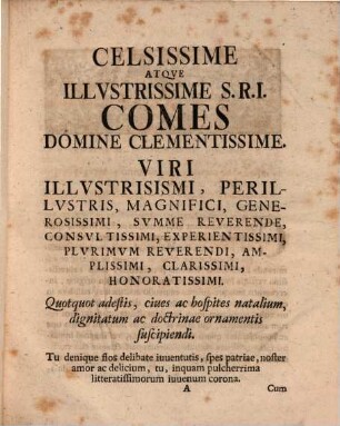 Christoph. And. Meycke Oratio inavgvralis de singvlari svmmi nvminis providentia circa ivrisprvdentiam Romanam