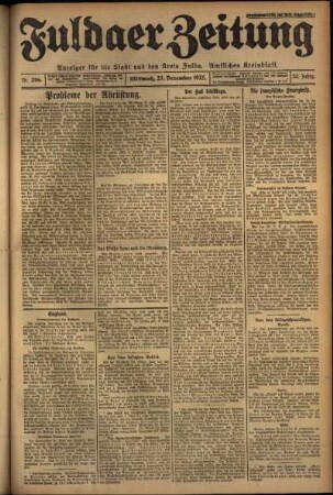 Ausgabe vom Mittwoch, den 23. Dezember 1925.