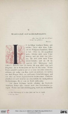 Wanderschaft und Landschaftsmalerei