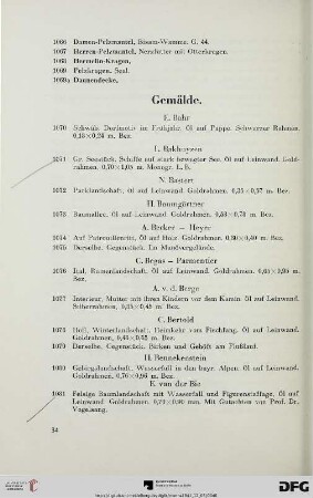 Gemälde (Nr. 1070-1285)