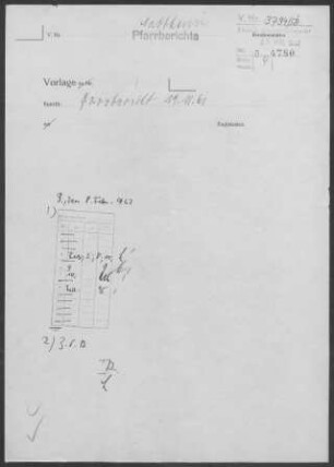 Nattheim-Oggenhausen: Visitationsbericht 1961