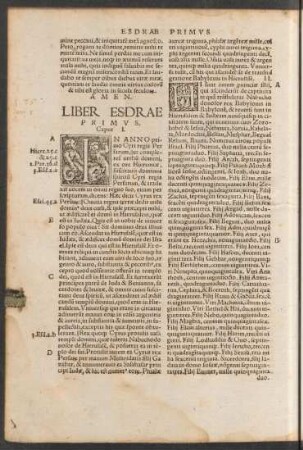 Liber Esdrae Primus.