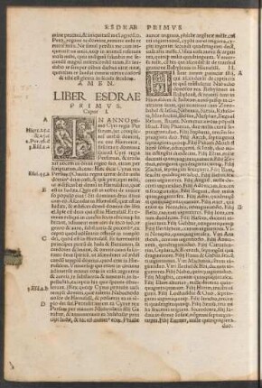 Liber Esdrae Primus.