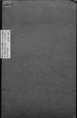 Bau- und Betriebs-Concession für die Ostafrikanische Eisenbahn-Gesellschaft : [Entwurf, Berlin 2. März 1901 ... Sr. Excellenz dem Herrn Reichskanzler Grafen von Bülow]