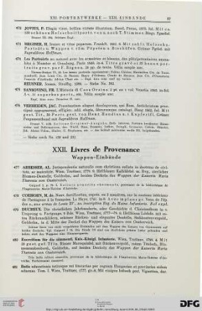 Livres de Provence (Nr. 477-486)