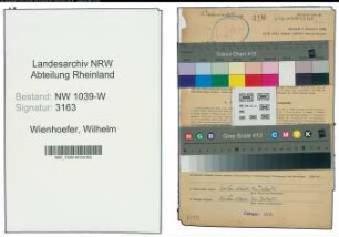 Entnazifizierung Wilhelm Wienhoefer , geb. 18.03.1906 (Studienrat)